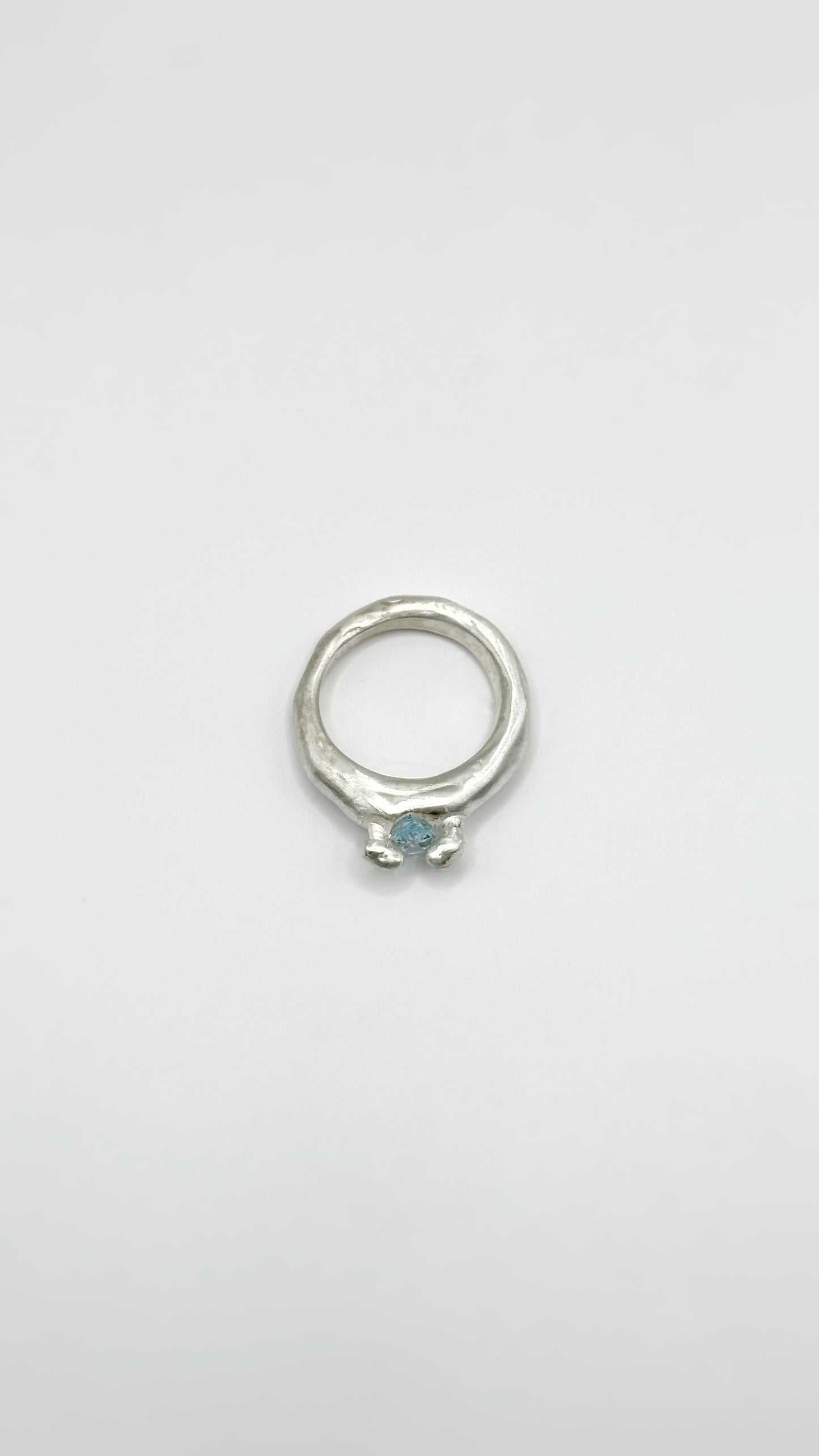 Ring With Oval Aquamarine