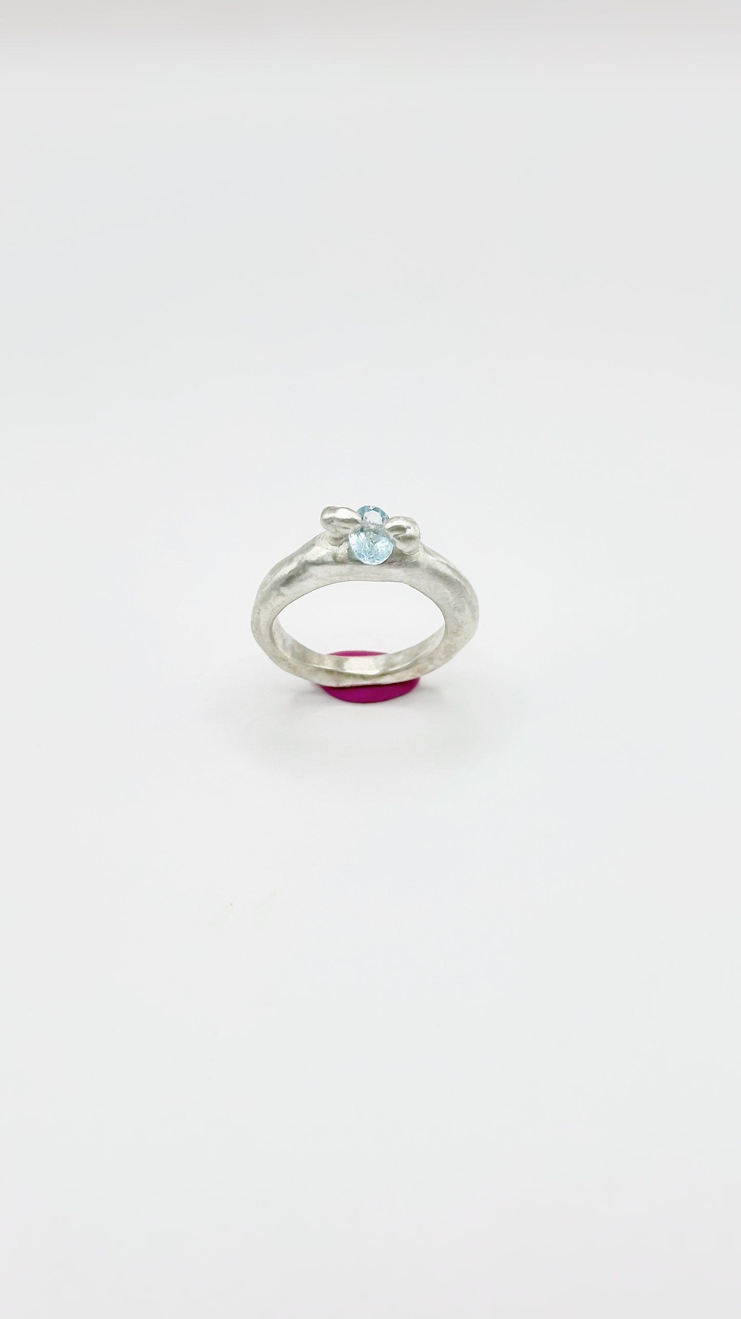 Ring With Oval Aquamarine