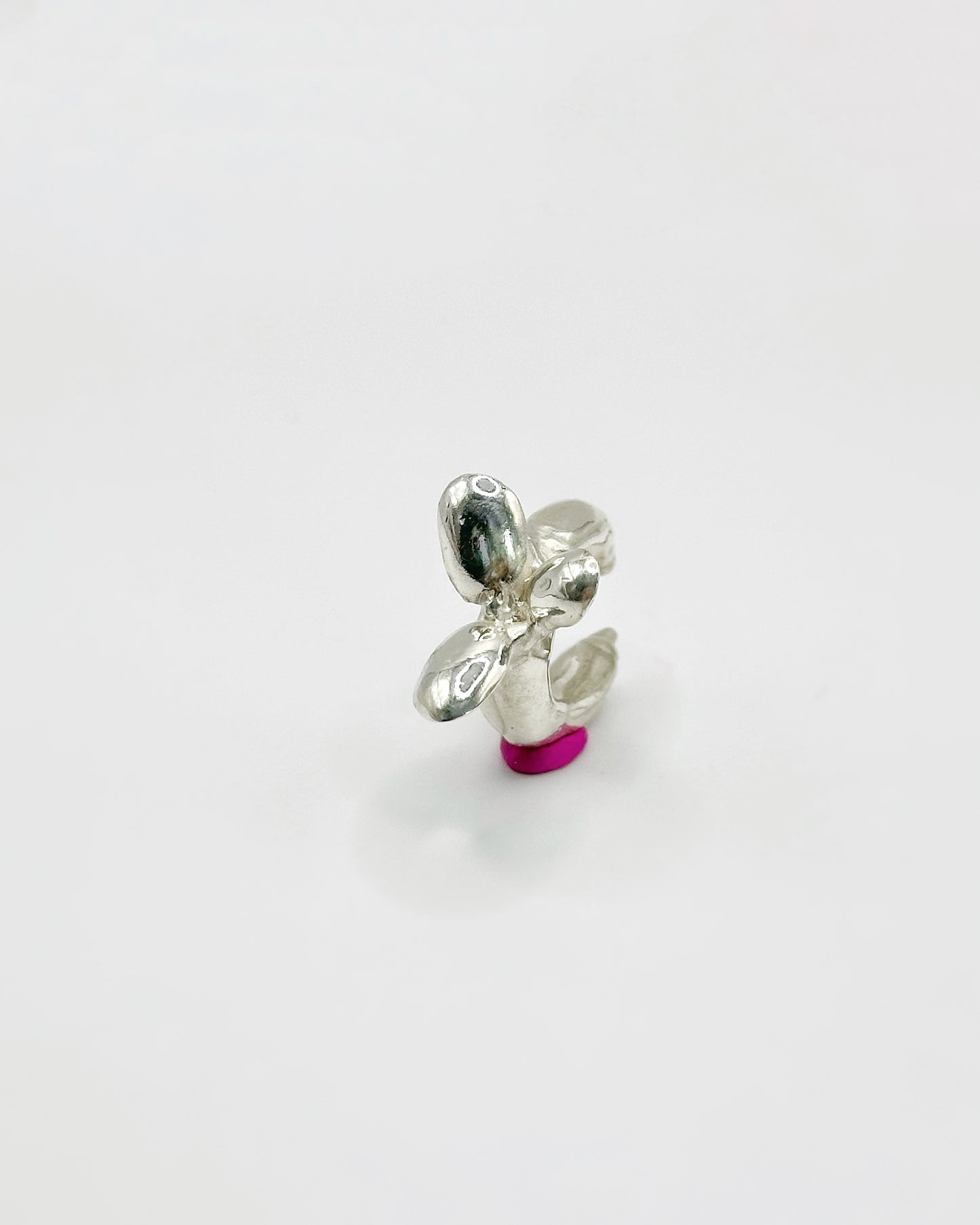 Midnight Flower Ear Cuff