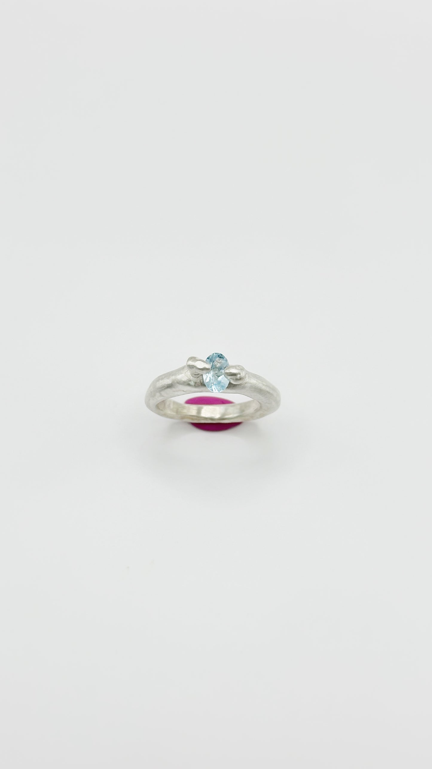 Ring With Oval Aquamarine
