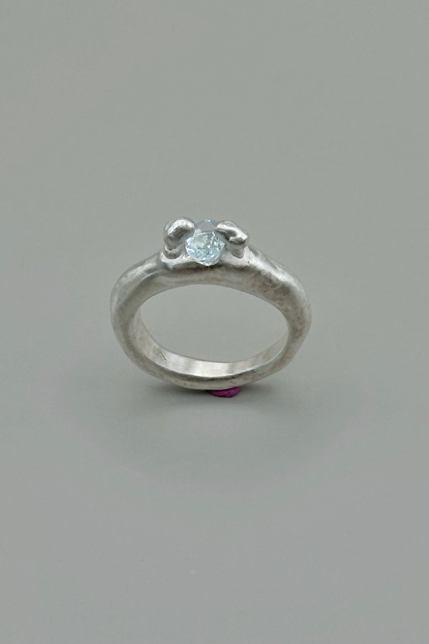 Ring With Oval Aquamarine