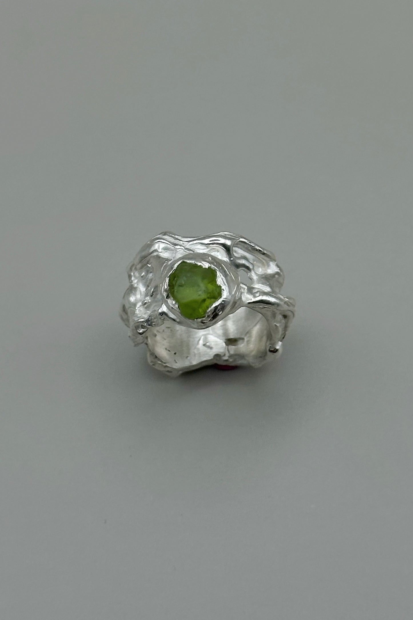 Ring With a Green Peridot