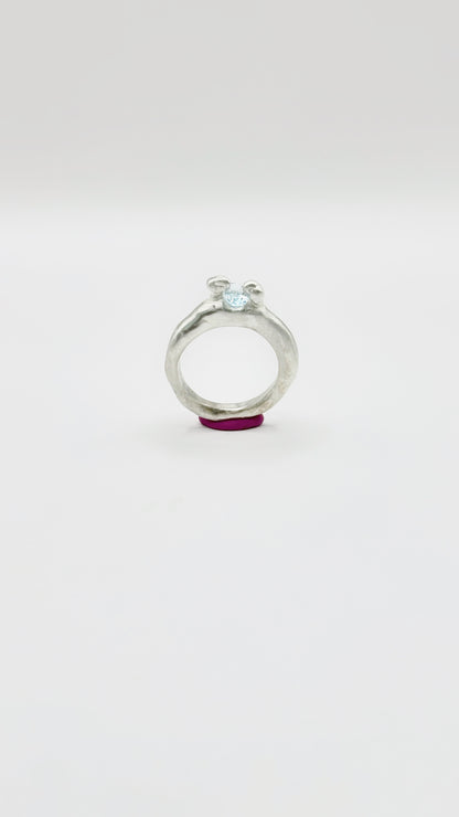 Ring With Oval Aquamarine