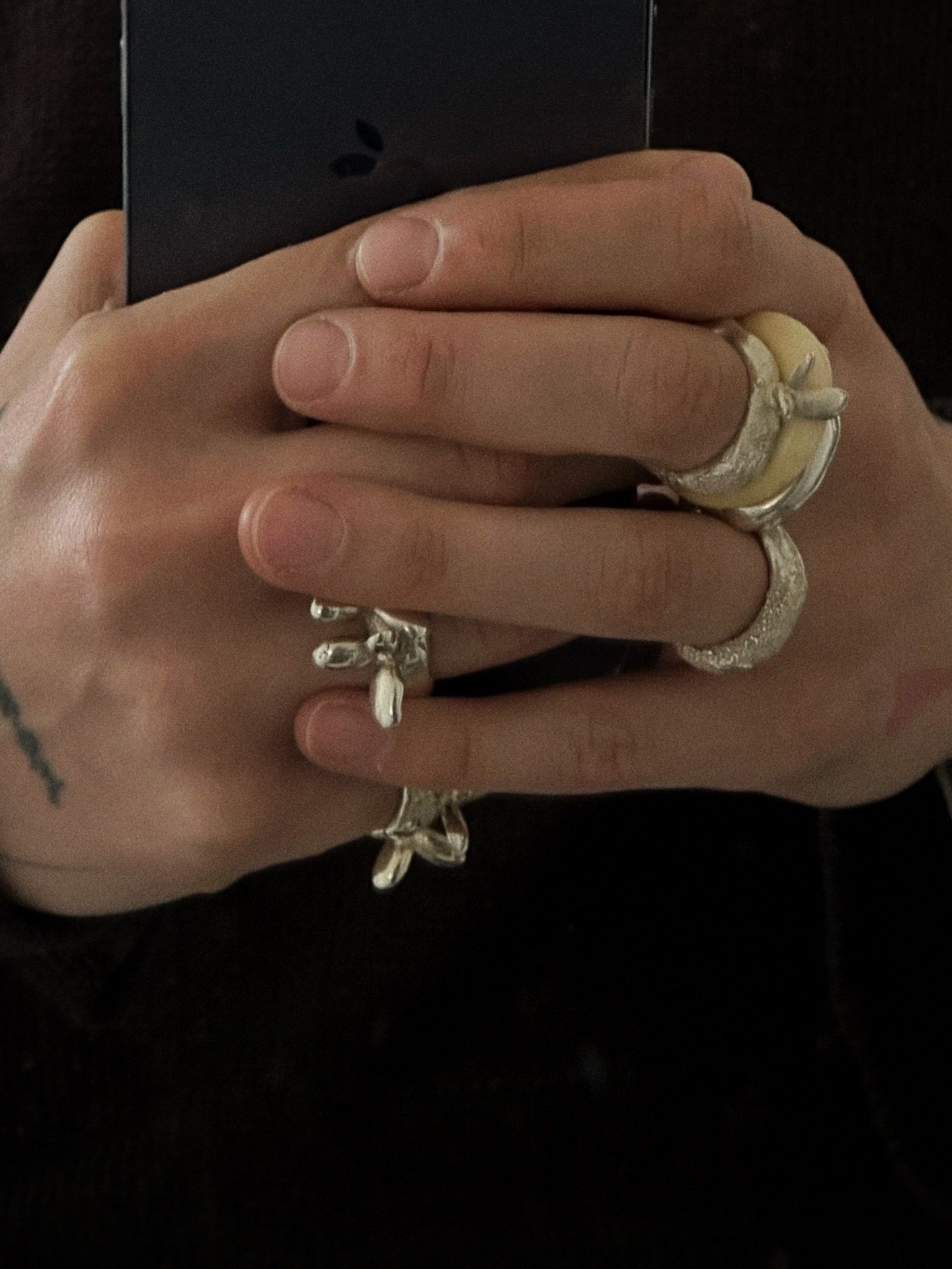 Textured Flower Ring 56EU