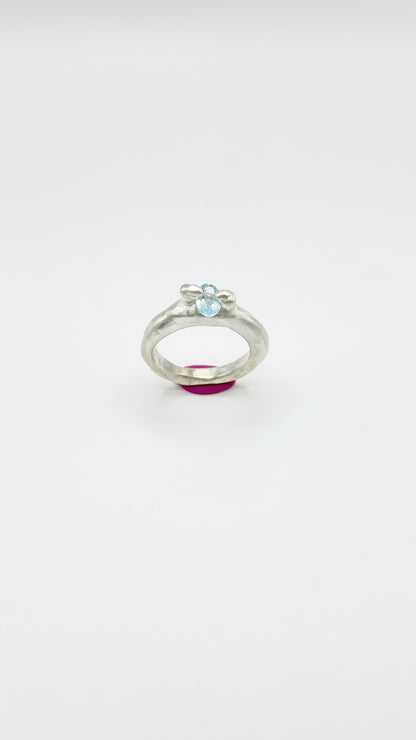 Ring With Oval Aquamarine