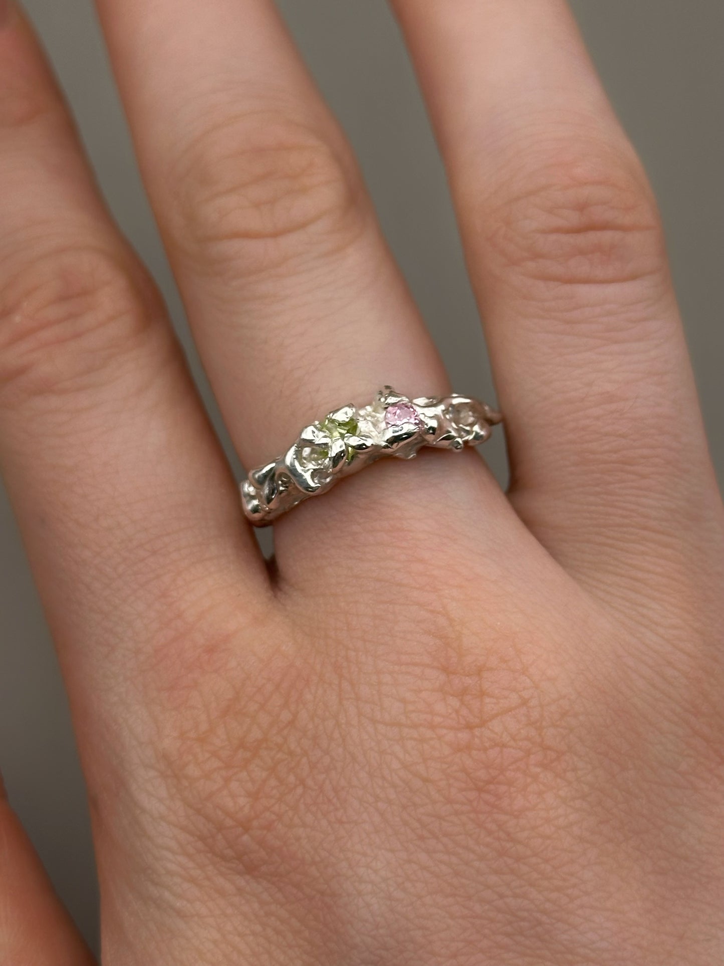 Pink and Green Ring