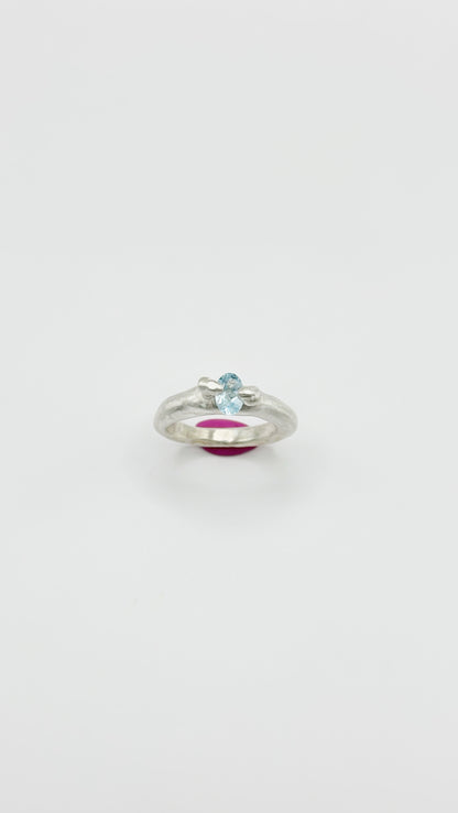 Ring With Oval Aquamarine