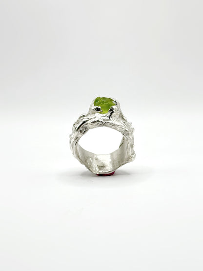 Ring With a Green Peridot