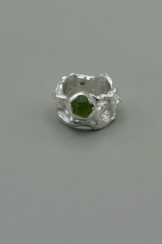Ring With a Green Peridot