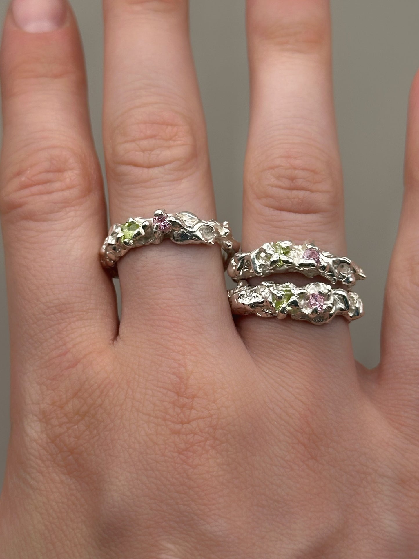 Pink and Green Ring