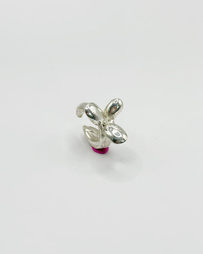 Midnight Flower Ear Cuff